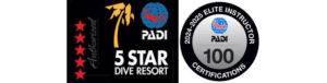 Padi 5 Star and Elite Instructor badge